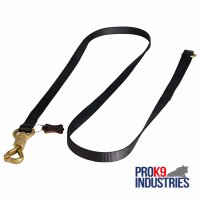 Police Tracking Nylon Dog Leash Features Massive Solid Brass Snap with Smart Lock