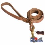 Walking and Training Leather Dog Leash with Comfy Handle