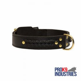 Incredible Design Dog Braided Leather Collar