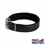 Dog Durable Padded Leather Collar 40 mm