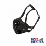 Leather Dog Muzzle for Agitation Training and Military Service