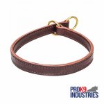 'Obedient canines' 2 ply Leather Training Choke Collar - 1 inch (25 mm) wide