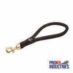 Fast Grab Round Leather Dog Lead