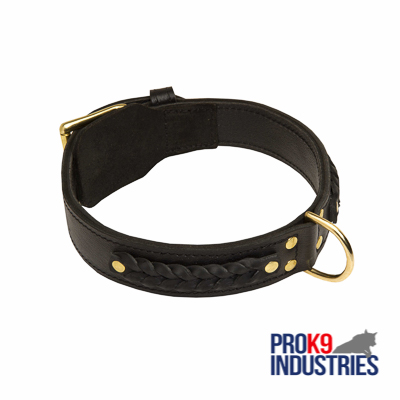 Incredible Design Dog Braided Leather Collar