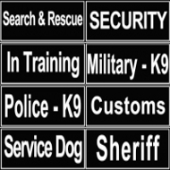 Dog Identification Patches