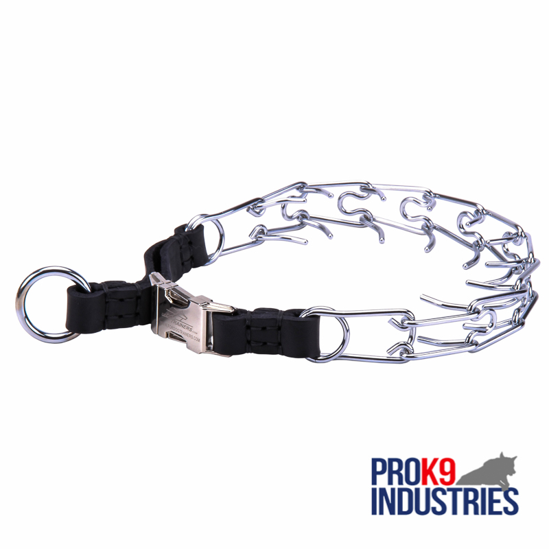 Strong Pinch Collar with Quick Release Buckle - 1/8 inch (3.25 mm) link diameter