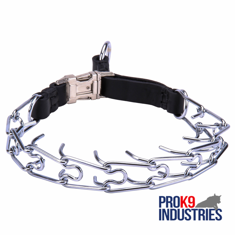 Strong Pinch Collar with Quick Release Buckle - 1/8 inch (3.25 mm) link diameter
