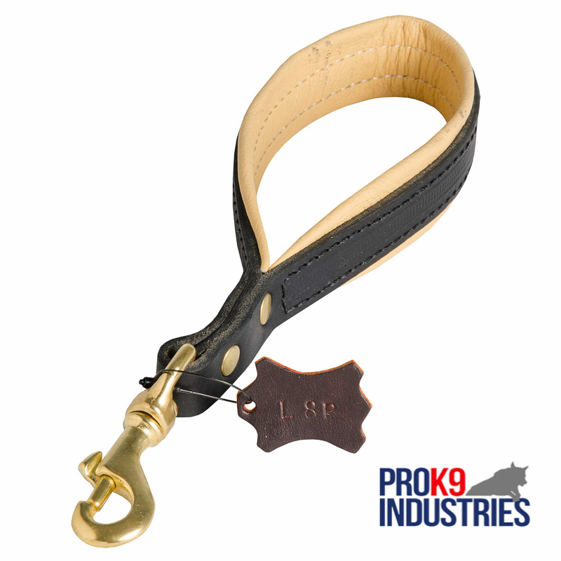 Short Leather Dog Leash with or without Support Material