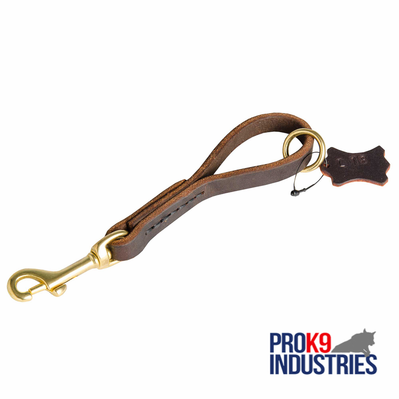 Easy Quick Grab Pull Tab Fully Leather Dog Leash