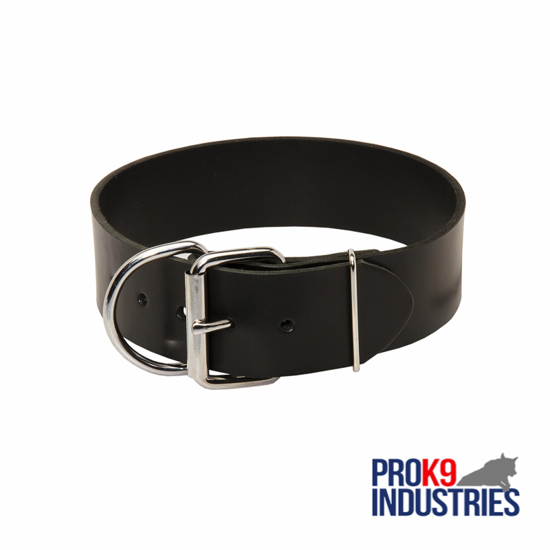 Extra Wide Leather Dog Collar for Professional Training