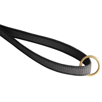 Dog Nylon Leash with Brass O-ring on Handle