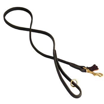Leather Dog Leash Stitched with Smooth Surface for  Dog